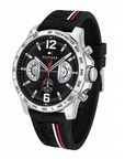 Tommy Hilfiger Decker Men's Black Silicone Strap Watch 1791473