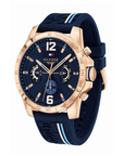 Tommy Hilfiger Decker Men's Navy Blue Silicone Strap Watch 1791474