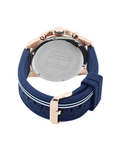 Tommy Hilfiger Decker Men's Navy Blue Silicone Strap Watch 1791474