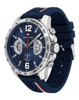 Tommy Hilfiger 1791476 Men's Quartz Watch – Blue Dial, Rubber Strap