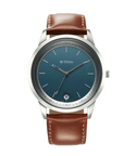 Titan Wrist Wit Men's Blue Dial Brown Leather Strap Watch 1806SL12