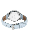 Titan Sonata 87085SL01 Eternia Women's Silver Dial Blue Leather Multifunction Quartz Watch