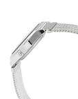 Casio Vintage A158WEM-7DF – Silver Mesh Digital Watch with Light Grey Dial