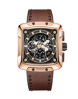 Alexandre Christie AC3030GCLBRBA Men's Black Dial Brown Leather Strap Chronograph Watch
