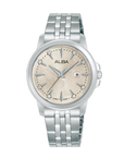 Alba Fashion Women Ivory Dial Stainless Steel Bracelet Watch AH7EY3X1