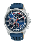 Alba AM3937X Men's Quartz Chronograph Leather Strap Watch