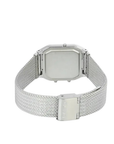 Casio Vintage AQ-230EM-7ADF Analog-Digital Silver Mesh Watch