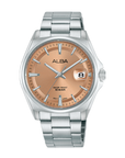 Alba AS9V93X1 Men's Salmon Dial Stainless Steel Bracelet Watch VJ42 (39mm)