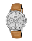 Casio BMS-300L-5AVDF Sapphire Leather Multi-Dial Analogue Watch