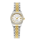 Bonia Noble B10550-7157S Women's White Mother of Pearl Dial Two-Tone Stainless Steel Watch (26mm)