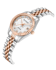 Bonia Noble B10550-7657 Women's White Monogram Mother of Pearl Dial Two-Tone Stainless Steel Watch (26mm)
