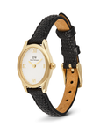 Daniel Wellington DW00100890 Ophelia Mini Black Lizard White Guilloché Gold Women's Quartz Watch