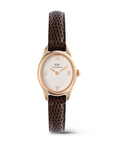 Daniel Wellington DW00100894 Ophelia Mini Dark Brown Lizard White Guilloché Rose Gold Women's Quartz Watch