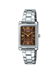 Casio LTP-1234DD-5ADF Women's Brown-Dial Stainless Steel Watch