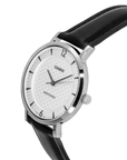 Casio LTP-VT04L-7A2DF Women's White-Dial Black Leather Analog Watch