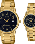 Casio M/LTP-V002G-1B Analog Couple