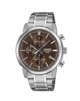 Casio MTP-E510D-5AVDF Men's Brown-Dial Stainless Steel Chronograph