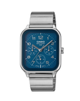 Casio MTP-M306D-2AVDF Men's Blue-Dial Stainless Steel Multi-Dial Analog Watch