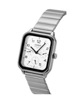 Casio MTP-M306D-7AVDF Men's White-Dial Stainless Steel Multi-Dial Analog Watch