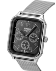 Casio MTP-M306M-8AVDF Men's Grey-Dial Mesh Multi-Dial Analog Watch