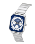 Casio MTP-M307D-2BVDF Men's Blue-Dial Stainless Steel Multi-Dial Analog Watch
