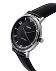 Casio MTP-VT03L-1BDF Men's Black-Dial Black Leather Analog Watch