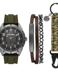Skechers Men SR9143 Nylon Cord Keychain Analog Quartz Watch Set - View 1