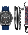 Skechers Men SR9145 Nylon Cord Keychain Analog Quartz Watch Set - View 1