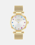 Coach 14000112 Cary Watch- Women’s Gold-Tone Mesh Bracelet Quartz Watch (34mm)