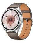 HUAWEI WATCH GT 6 (46 mm) – Grey Stainless Steel Smartwatch with Composite Leather Strap