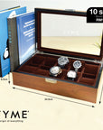 TYME Premium Watch Collection Box 10 Slot Wood