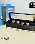 TYME Premium Watch Collection Box 6 Slot Aluminium