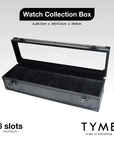 TYME Premium Watch Collection Box 6 Slot Aluminium