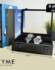 TYME Premium Watch Collection Box 8 Slot Aluminium