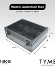 TYME Premium Watch Collection Box 8 Slot Aluminium