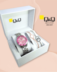 Q&Q Japan By Citizen Q55A-004PY Analog (SET)