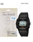 TYME Screen Protector for Casio G-Shock GA-100, DW-5600 Model (HD Tempered Glass with Hydrophobic Coating)