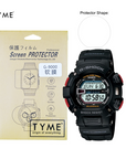 TYME Screen Protector for Casio G-Shock GW-9300, GW-9400, GX-56, DW-5900, DW-6900, DW-9052, G-7900, G-9000, G-9300 Model (HD Film with Hydrophobic Coating)