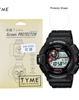 TYME Screen Protector for Casio G-Shock GW-9300, GW-9400, GX-56, DW-5900, DW-6900, DW-9052, G-7900, G-9000, G-9300 Model (HD Film with Hydrophobic Coating)