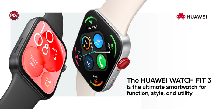 The HUAWEI WATCH FIT 3 is the ultimate smartwatch for function, style, and utility.