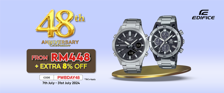 Edifice Birthday Deal From RM448 + Extra 8% off