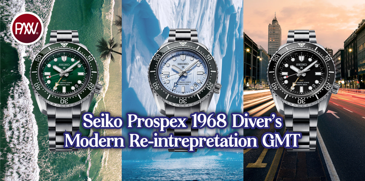 Seiko adds the Prospex GMT Diver in Marine Green and Darkest Depths to their main collection.
