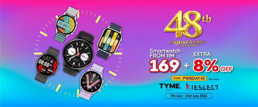 Smartwatch Birthday Deal From RM169 + Extra 8% off