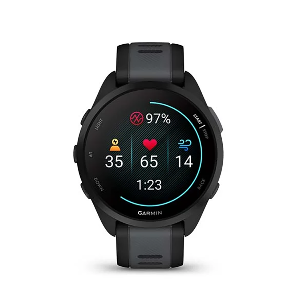 Garmin Forerunner 165 010-02863-A0 GPS Running Smartwatch – Black / Slate Gray AMOLED