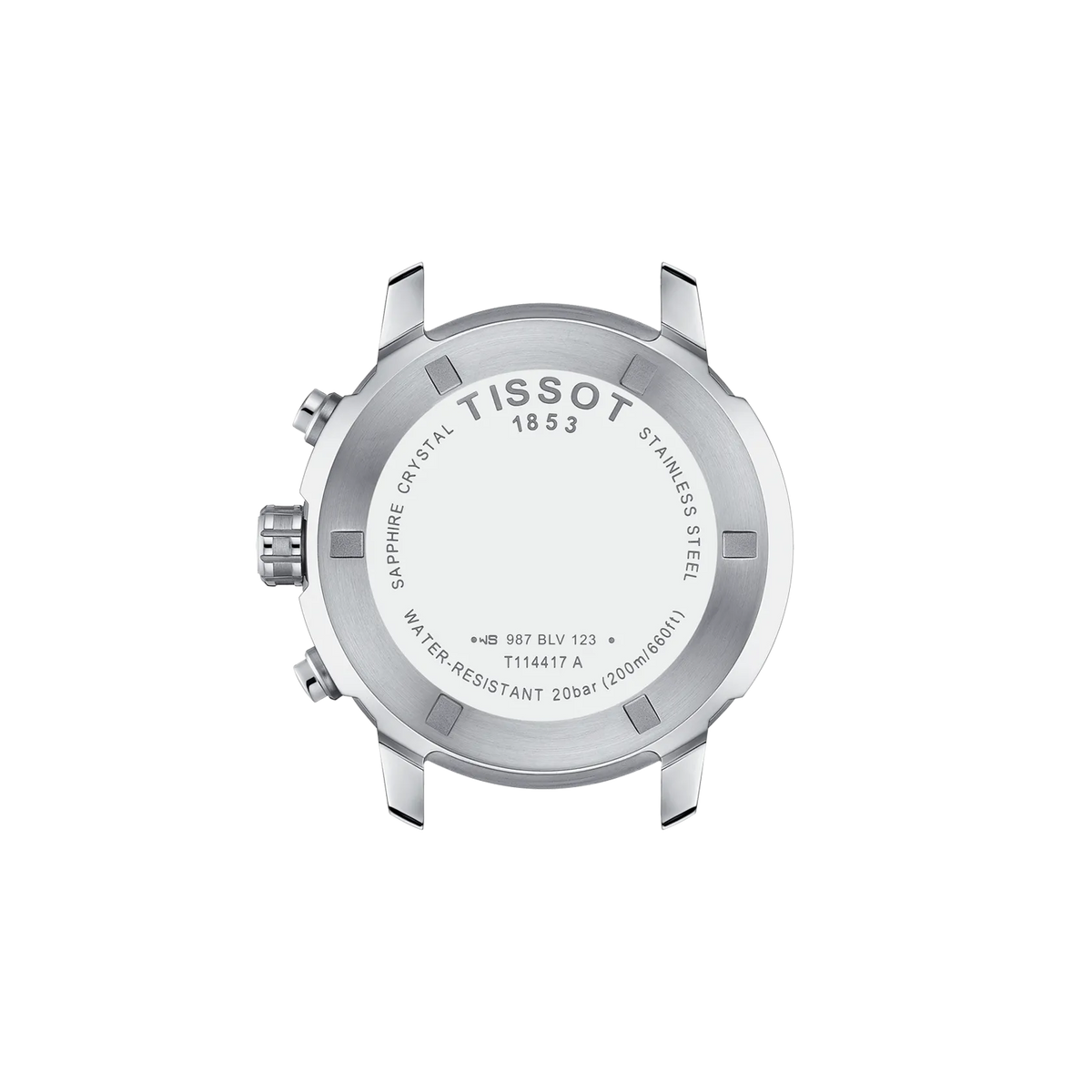 Tissot PRC 200 43mm T114.417.11.047.00 Men's Quartz Chronograph Watch - caseback / rear (image 3)