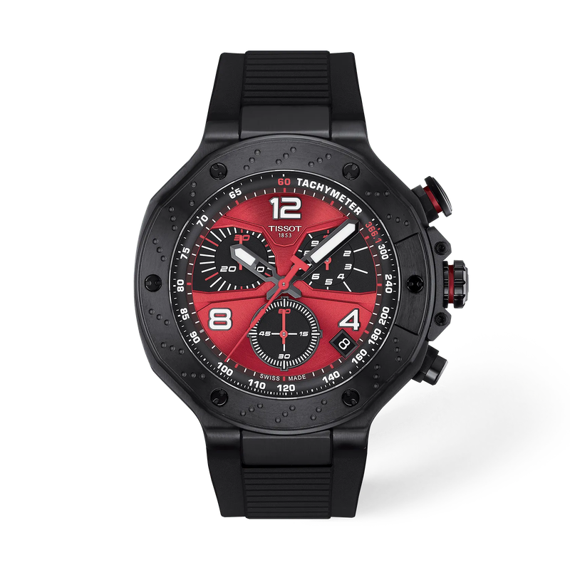 Tissot T-Race MotoGP 2026 45mm T141.417.37.422.00 Men's Quartz Chronograph Watch - front view