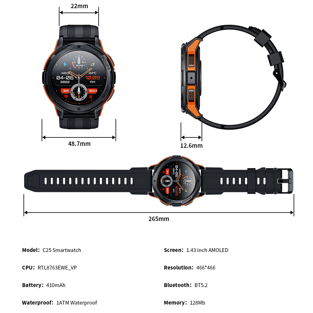 TYME TSWC25GY-08 Grey Colour Smart Watch