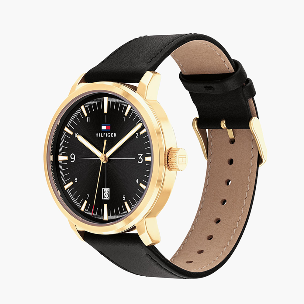 Tommy Hilfiger 1710509 Black Leather Men's Quartz Watch