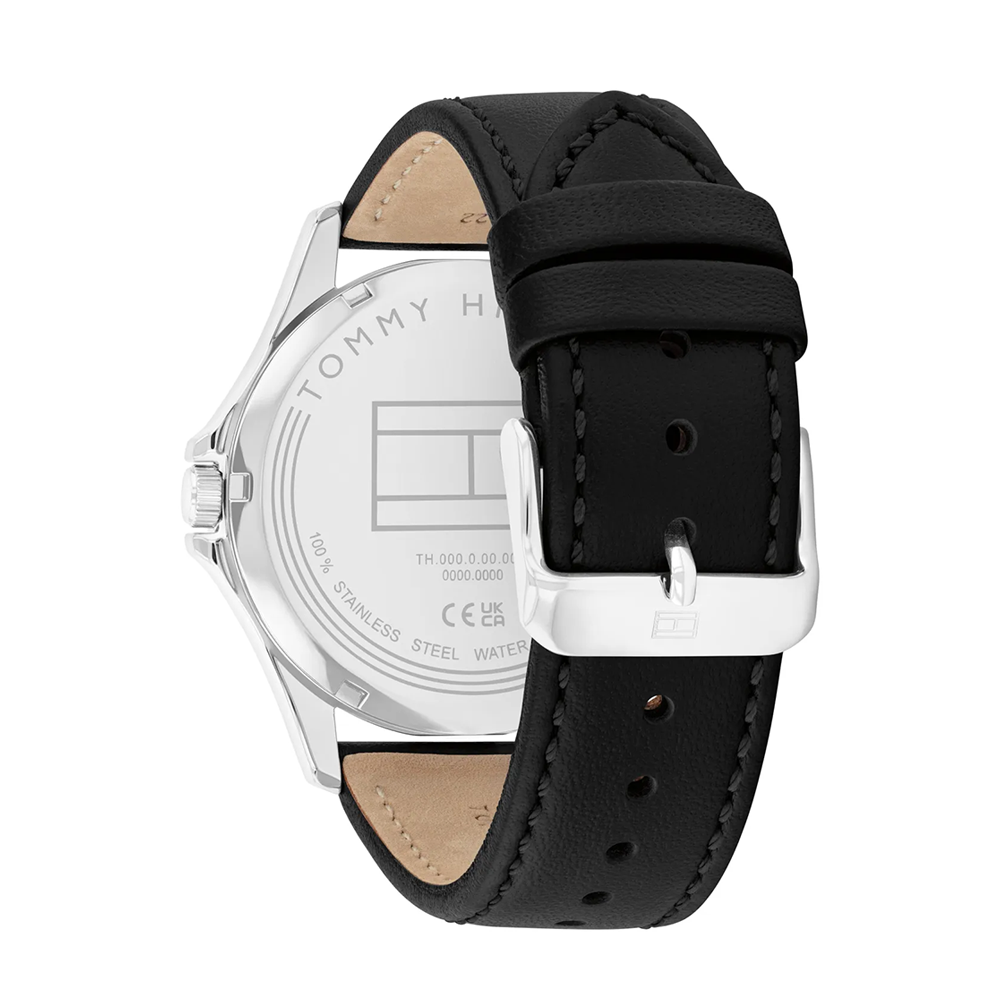 Tommy Hilfiger Bruce Black Dial Leather Men's Watch 1710668