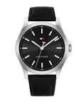 Tommy Hilfiger Bruce Black Dial Leather Men's Watch 1710668